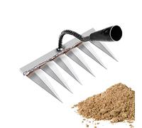 Dous Rastrillo para Césped Rastrillo Escarificador para Deshierbe Rastrillo De Púas De Metal Resistente Herramienta De Eliminación De Musgo Rastrillo para Jardín Rastrillo para Suelo Rastrillo