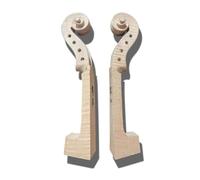 DouscsChart 1 pieza de cuello de violín 4/4 con cabeza a rayas de tigre, llama en blanco, piezas de reparación de violín de arce, se adapta a violines 4/4 violín