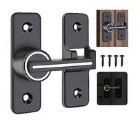 DOUSELLA Cerradura de Puerta Corredera Luminosa Perno de Bloqueo de Puerta Hebilla de Aleación de Zinc Cerradura de Puerta de 180 Grados con 4 Tornillos para Puerta Ventana