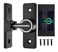 DOUSELLA Cerradura Lluminada para Puerta Corrediza Cerradura de Puerta de Aleación de Zinc Hebilla Cerradura de Puerta de 90 Grados con 4 Tornillos para Ventana de Puerta