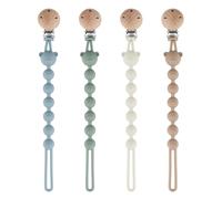 DOUUCO Juego de 4 cadenas de silicona para chupete para bebé, sin BPA, cinturones de seguridad para juguetes, cadena de lactancia para niñas, cadena de lactancia para niños y juguetes para bebés