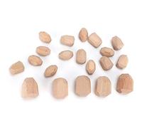 DouWen MO 20 Bloques de Madera apilables, Bloques de construcción para niños, Juguetes Montessori, Pintura de Bricolaje, Juguetes de Aprendizaje Preescolar con Formas Irregulares para Juego