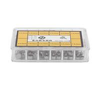 DouWen MO 76 piezas de coronas de reloj variadas, coronas de reloj con botones y vástagos de cronógrafo, kit de reparación de repuesto de acero con caja de almacenamiento para relojeros y af