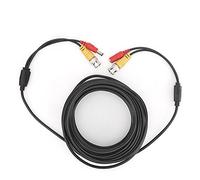 DouWen MO Cable de alimentación de video BNC+CC para cámara de seguridad, cable para de videovigilancia CCTV con núcleo de cobre desnudo, cordón de 3 conductores aislado en PVC para (30m)