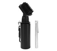 DouWen MO Cepillo Limpiador de Palos con Botella exprimible a Prueba de Fugas de 150 ml, Herramienta afiladora de Ranuras y Clip de retención para hierros de Golf, Kit de Limpieza portátil p (Plata)
