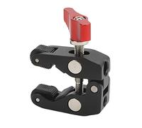DouWen MO Clip de alicates de Cangrejo de aleación de Aluminio pequeño, Soporte de Abrazadera para cámara con Rosca de 1/4 Pulgadas y 3/8 Pulgadas, súper Abrazadera para Monitor LED Flash