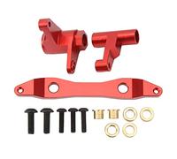 DouWen MO Conjunto de dirección de Aluminio, Kit de Repuesto para la dirección RC, componentes de dirección de Metal Ligero y de Alta Resistencia para el Coche RC Shredder 1/6 (Roja)