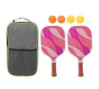 DouWen MO Juego de paletas y Bolas de Pickleball de Fibra de Vidrio con núcleo de Panal para competición de Juegos al Aire
