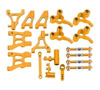 DouWen MO Juego de Piezas de actualización de aleación de Aluminio Totalmente metálico para Coche RC HSP 94122, Kit de Repuesto Duradero de 8 Piezas con componentes metálicos Resistentes a l (Oro)