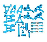 DouWen MO Juego de Piezas de actualización de aleación de Aluminio Totalmente metálico para Coche RC HSP 94122, Kit de Repuesto Duradero de 8 Piezas con componentes metálicos Resistentes a l (Azul)