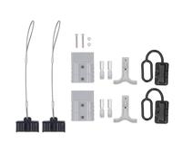 DouWen MO Kit de Conector rápido para baterías de 2 Piezas, Terminal de Cobre Chapado en Plata con Carcasa de PC, Enchufe eléctrico de 50 A y 600 V para cabrestante, Remolque y Motor de
