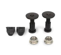 DouWen MO Kit de pernos de cerradura de puerta trasera, topes de goma para tope de puerta trasera, perno de cierre de acero inoxidable con gomas amortiguadoras ABS, ajuste universal para