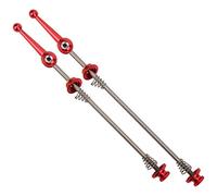 DouWen MO Palanca de brocheta de liberación rápida de aleación de Titanio, brocheta de liberación rápida para Bicicleta, Juego de Ruedas de Bicicleta de montaña livianas con diseño (Roja)