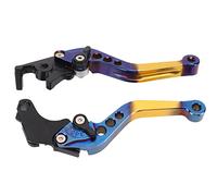 DouWen MO Palancas de embrague y freno de aleación de aluminio CNC coloridas, kit de manillar de embrague y freno para motocicleta, palancas azules y amarillas para MSX125 de menos de 150