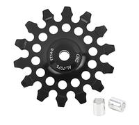 DouWen MO Polea de Cambio de Bicicleta 14T, polea guía Trasera para Bicicletas de montaña de Carretera, Rueda de rodamiento de cerámica de Dientes positivos Negativos de aleación de (Negra)