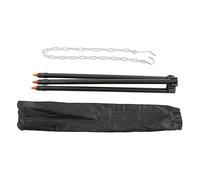 DouWen MO Trípode de acampada de altura regulable para cocinar sobre fuego, con cubierta protectora para los pies y diseño con cadena enchufable para cocinar en campamentos al aire