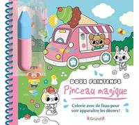 Doux printemps: Coloris avec de l'eau pour voir apparaître les décors ! Avec 1 pinceau