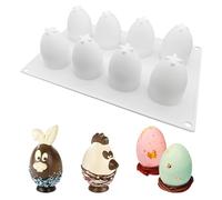 douyif Molde Huevo De Chocolate Moldes Para Huevos De Pascua Molde De Silicona Mousse Huevos Moldes De Silicona Para Huevos para Tartas Mousse De Chocolate Fondant Pascua Deco