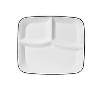 DouYuan Platos Divididos en 3 Ceramica, Plato Separador de Comida Dieta, Platos Control de Raciones para Hogares, Restaurantes, Hoteles