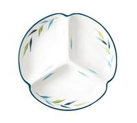 DouYuan Platos Divididos en 3 Ceramica, Plato Separador de Comida, Platos Control de Raciones para Hogares, Restaurantes, Hoteles