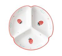DouYuan Platos Divididos en 3 Ceramica, Plato Separador de Comida, Platos Control de Raciones para Hogares, Restaurantes, Hoteles