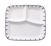 DouYuan Platos Divididos en 3 Porcelana, Plato Separador de Comida Dieta, Plato Control de Porciones Adulto para Hogares, Restaurantes, Hoteles