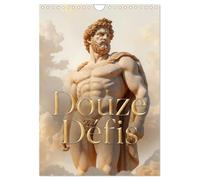 Douze défis (Calendrier mural 2027 DIN A4 horizontal), CALVENDO calendrier mensuel: « Douze Défis » : les douze travaux d'Hercule revisités en ... beige dans un univers onirique et lumineux.