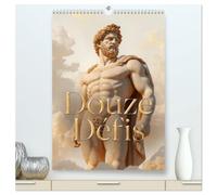Douze défis (Calendrier mural haut de gamme 2027 DIN A2 horizontal), CALVENDO calendrier mensuel: « Douze Défis » : les douze travaux d'Hercule ... beige dans un univers onirique et lumineux.