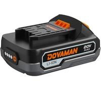 DOVAMAN Paquete de batería de iones de litio B100 de 20 V y 2,0 Ah, compatible con taladro inalámbrico TITANCE X6, destornillador de impacto TITANCE X7, cortador de paneles de yeso DCT01A y LE20 (solo