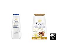 Dove Advanced Care Gel de Ducha Hidratación Profunda Hidratantes Naturales 400ml + Dove Advanced Care Gel de Ducha Cuidado Nutritivo Aceite de Argán 400ml