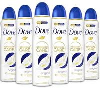 Dove Advanced Care Original Desodorante Spray con fórmula hidratante y agradable al tacto, sin alcohol, hasta 72 horas, desodorante para hombre y mujer, 6 unidades de 150 ml