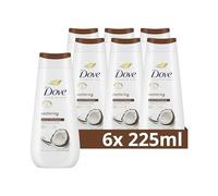 Dove Advanced Care Restoring - Gel de ducha (6 unidades, con aceite de coco y extracto de almendra, 225 ml)