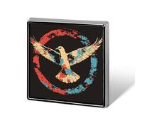 Dove And Peace - Broches y alfileres coloridos unisex cuadrados ligeros para solapa, joyería para ropa, chal y sombrero