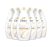 Dove Baño de ducha de seda de alta calidad, fórmula con crema hidratante dermo natural, con crema hidratante 1/4, dermatológicamente probado, gel de ducha para mujeres y hombres, botella 100%