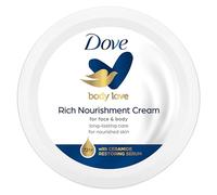 Dove Crema Hidratante Corporal, Manos y Facial 3 en 1, Nutrición Intensa, Larga Duración 72,h con Sérum Restaura Ceramidas para Todo Tipo de Piel, 75 ml