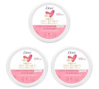 Dove Crema Ligera Hidratante de cuerpo, manos y cara para todo tipo de piel con Sérum Restaura Ceramidas 24h de Hidratación 250ml (Paquete de 3)