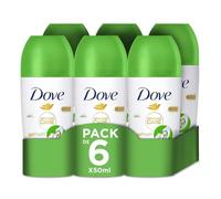 Dove Desodorante antitranspirante Advanced Care Go Fresh aroma a pepino con tecnología Triple Hidratación roll on para 72 horas de protección 6x 50 ml