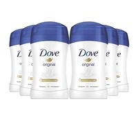 Dove Desodorante antitranspirante original en barra de 40 ml - Esenciales de aseo e higiene para hombres y mujeres - Paquete de 6