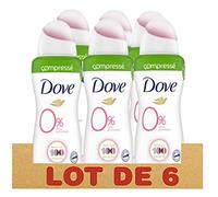 Dove - Desodorante comprimido 0% Invisible Care 100 ml, paquete de 6
