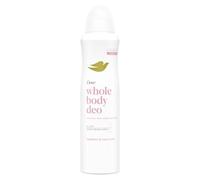 Dove Desodorante corporal Whole 150 ml, desodorante para todo el cuerpo, fragancia de frambuesas y rosas, protección contra olores hasta 72 horas, dermatológicamente probado, fórmula antimanchas