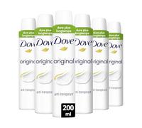 Dove Desodorante en aerosol original semicomprimido antisudor 6 x 200 ml