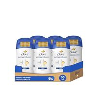 Dove Desodorante en barra antitranspirante original, protección hasta 72 horas, con tecnología pro-ceramida e ingredientes hidratantes, desodorante para hombre y mujer, 6 unidades