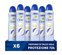 Dove Desodorante en spray Advanced Care Talk, con fórmula hidratante y respetuosa con la piel, sin alcohol, piel seca hasta 72 horas, desodorante para hombre y mujer, 6 unidades de 150 ml