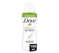 DOVE Desodorante en spray comprimido Zinc Protect 0% Alcohol - Original - Cuidado diario de las axilas - 72 h de protección antiolores - 100 ml