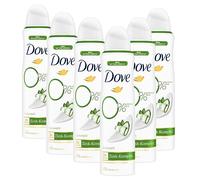 Dove Desodorante en spray de pepino con complejo de zinc y 0% de sales de aluminio, 150 ml, 6 unidades