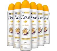 Dove Desodorante en spray Go Fresh, aroma a fruta y citronela, antitranspirante, protege 48 horas del olor corporal y la humedad de las axilas, 150 ml, 6 unidades