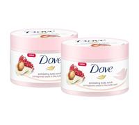 Dove Exfoliante corporal exfoliante con semillas de granada y manteca de karité, 225 ml (paquete de 2)
