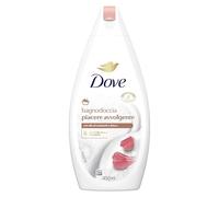 Dove Gel de ducha relajante dermo natural, aceite de almendras, crema hidratante 1/4, dermatológicamente probado, baño de espuma para mujeres y hombres, botella 100% reciclada* 450 ml