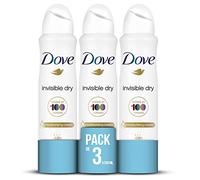 Dove Invisible Dry Desodorante Antitranspirante Aerosol Antimanchas en 100 colores 0% Alcohol - 250 ml, Pack de 3