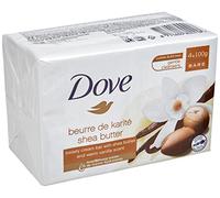 Dove jabón de baño exfoliante con karité y vainilla 4 x 100g